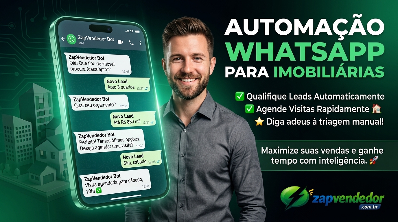 Fluxo de qualificação de compradores de imóveis no WhatsApp