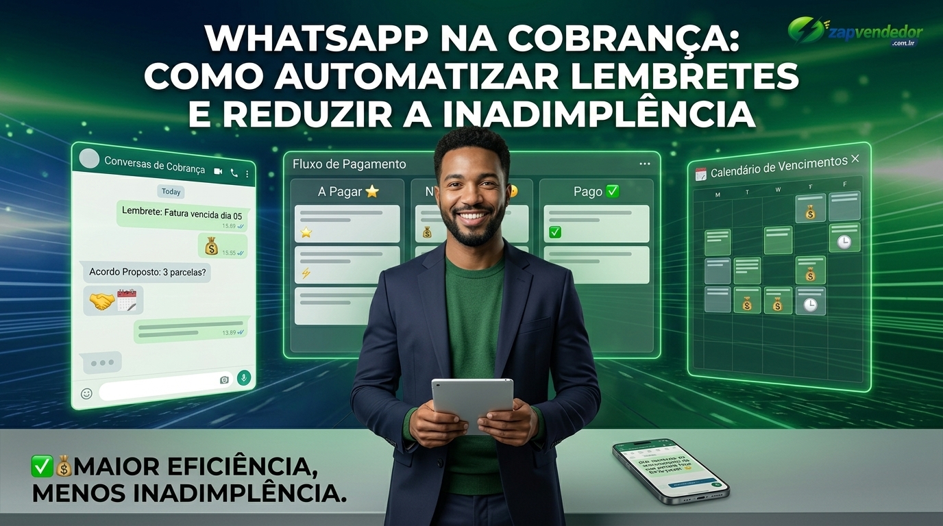Como reduzir inadimplência com automação de cobrança no WhatsApp