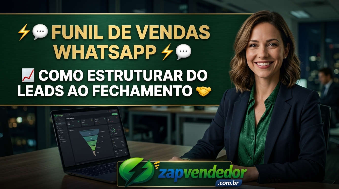 Funil de vendas no WhatsApp com automação de IA do lead ao fechamento