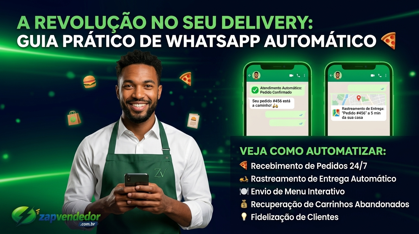 Pedidos delivery sendo processados pelo WhatsApp com IA