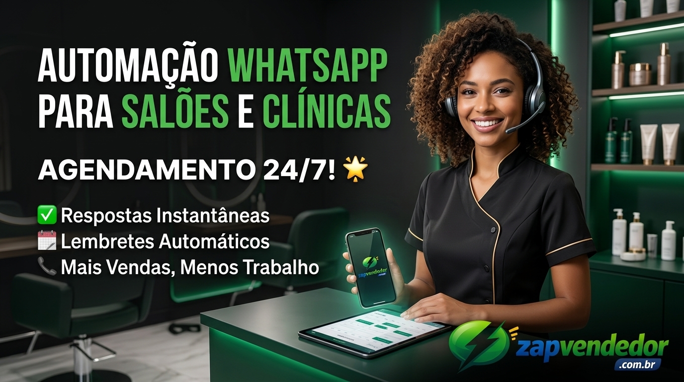 Agendamento automático pelo WhatsApp para salão de beleza e clínica