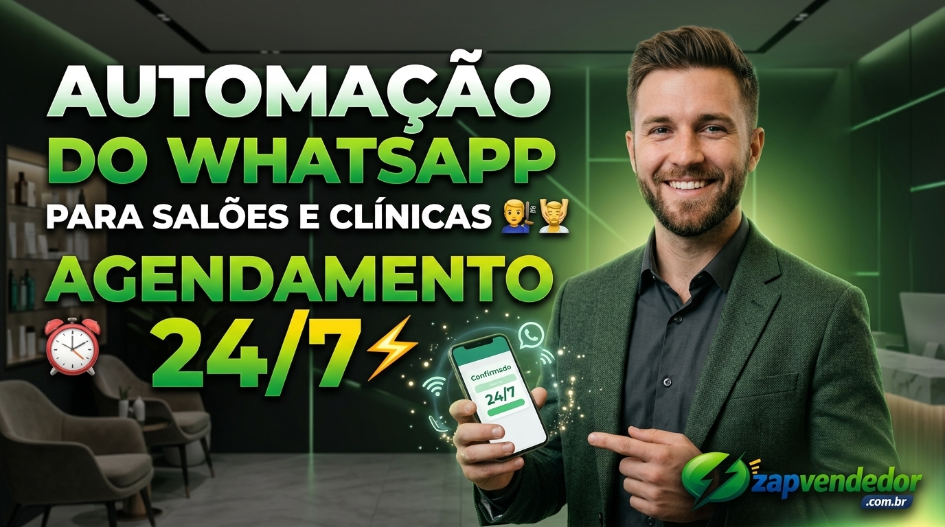 Fluxo de agendamento automatizado no WhatsApp para salão