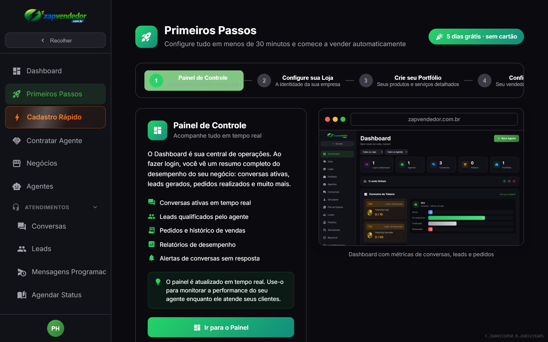 Guia de primeiros passos do ZapVendedor